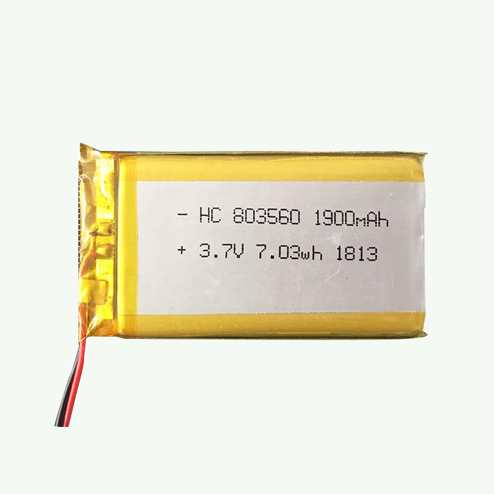 KC認證數碼產品聚合物鋰電池KC803560-1900